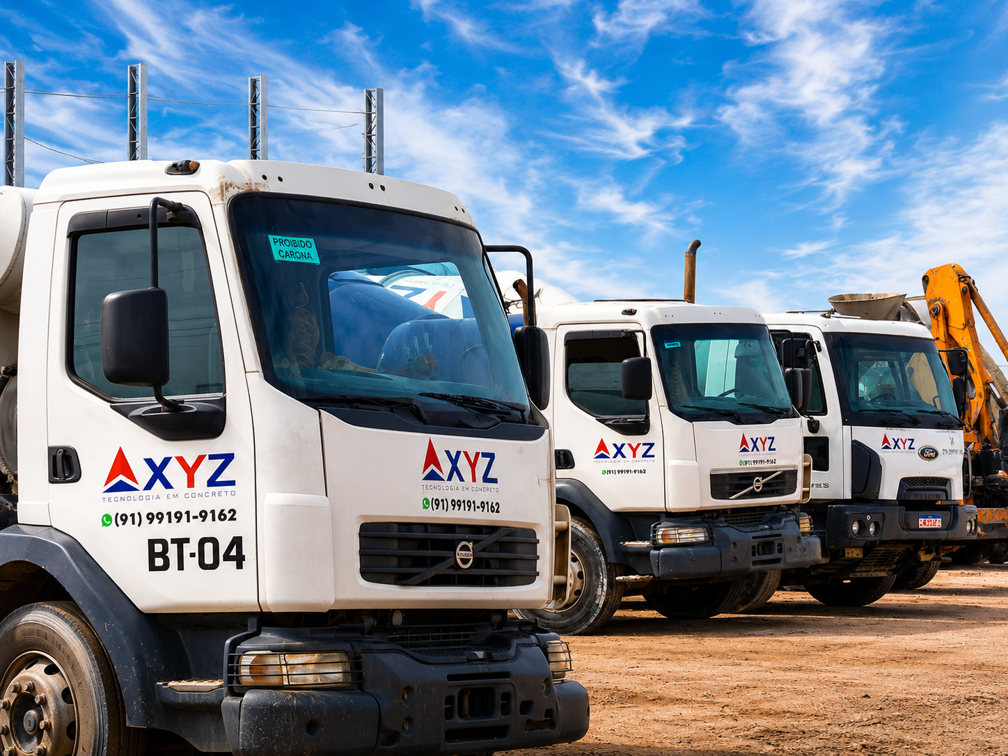 Betoneira XYZ em estrada